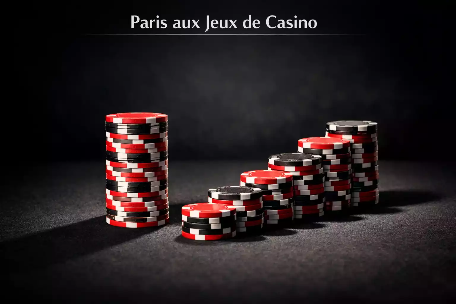 Deux colonnes de jetons de hauteurs différentes symbolisant deux stratégies de mise