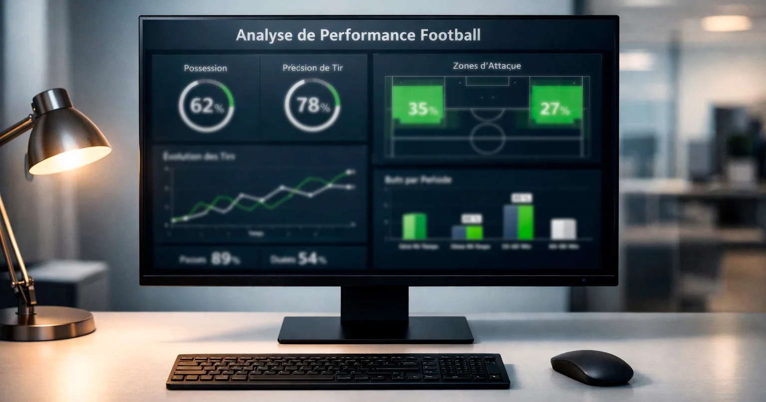 Écran d'ordinateur affichant des graphiques sportifs